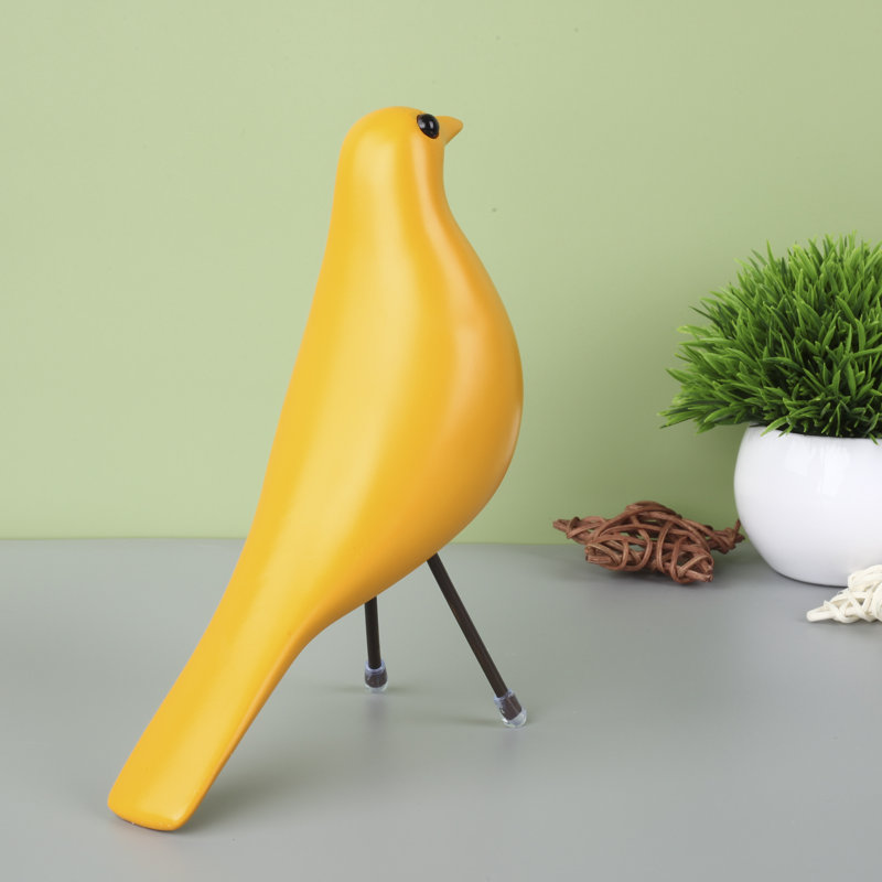 Animals Figurines & Sculptures, Yellow, 7.8" H x 5.9" W x 3.1" D