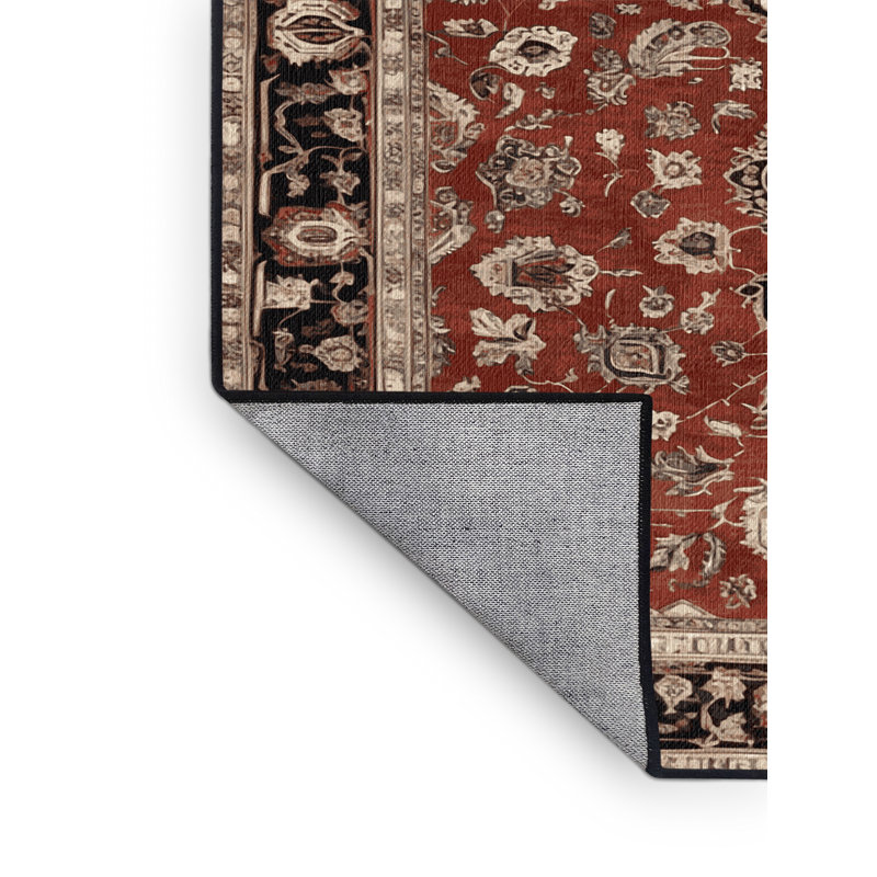 Tapis brun lavable à la machine, Carré 4 pi