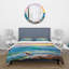 Blue Waves Breaking At The Beach IV - Ensemble de housse de couette nautique et côtier - Polyester en microfibre-66389857