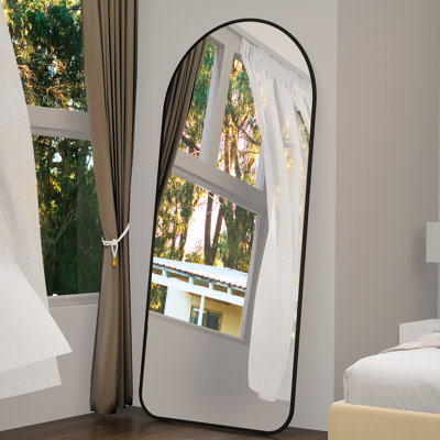 Miroir arqué pleine longueur 71 po x 32 po pour miroir de plancher surdimensionné pour grand lit