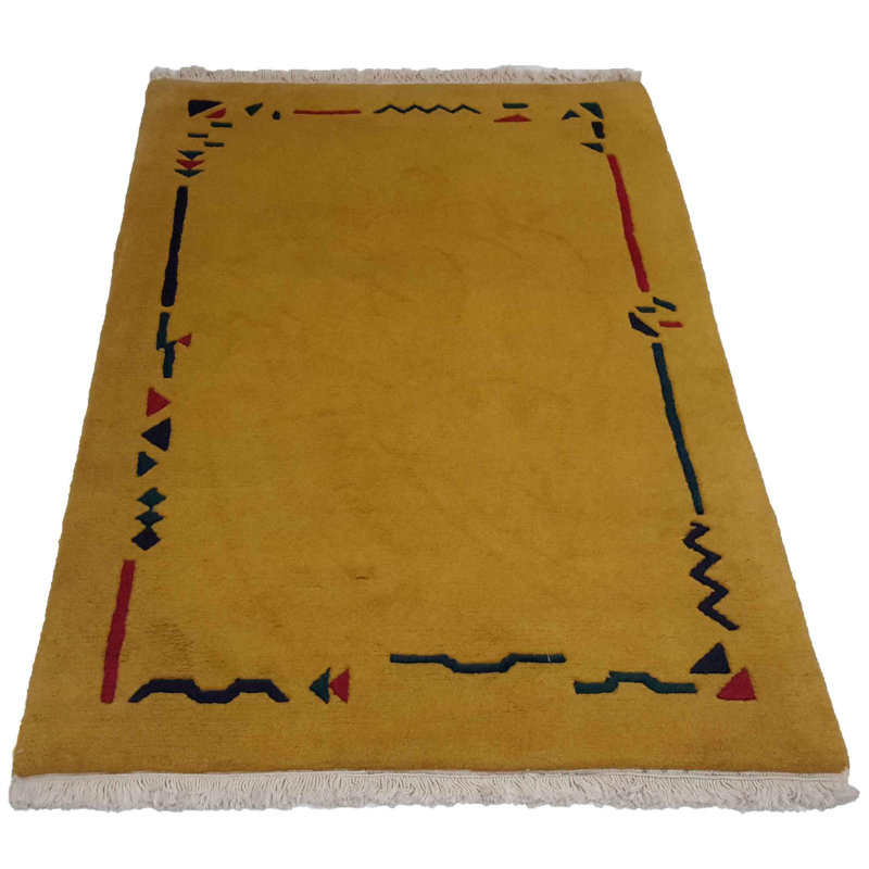 Isabelline Hand Made Modern All Over Indo Gabbeh Rug - 3'0'' X 5'0''