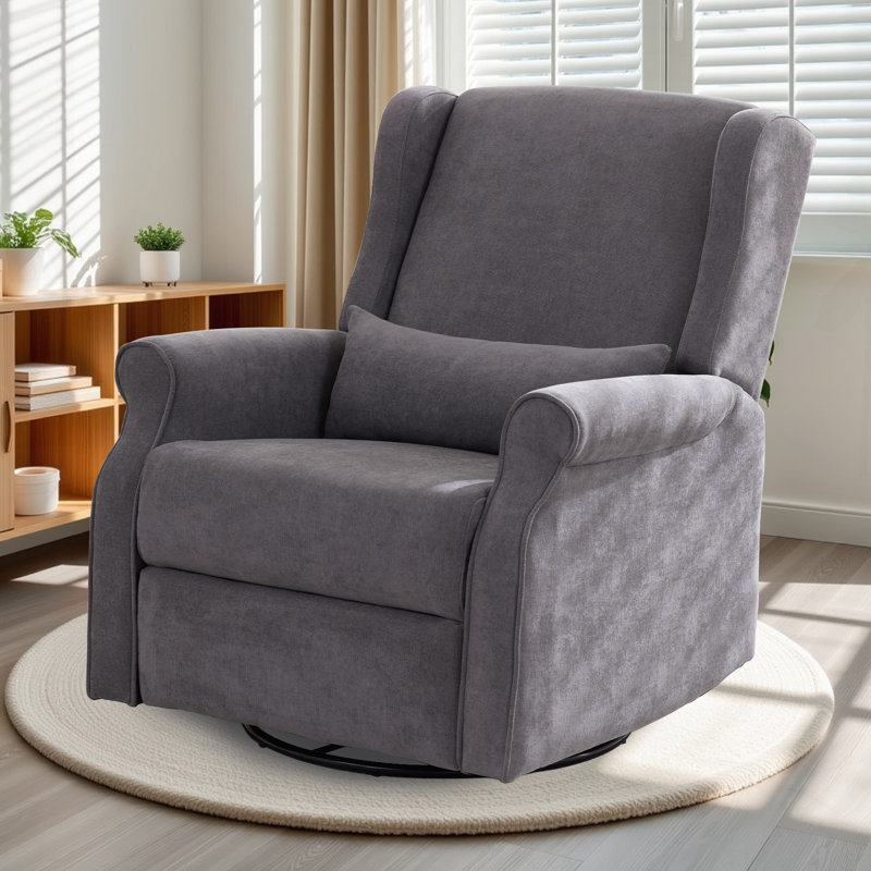 Fauteuil inclinable, oscillant et pivotant, Gris
