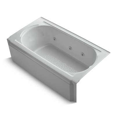 Memoirs 60" x 33.75" Alcove Whirpool Cast Iron Bathtub with Heater