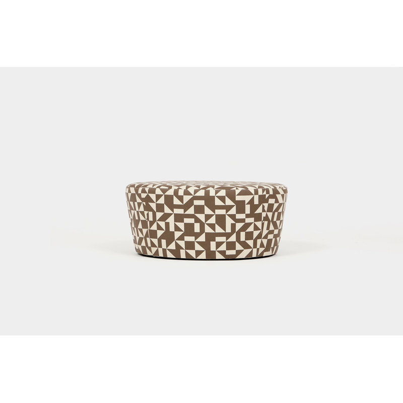 Caroline Round Pouf, Drift Sunbrella®