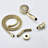 Handheld Shower Head With Hose - Gold , 5 Adjustable Patterns, Safe , Easy Installation, Removable , Wall Mounted Mode Spray Settings, Abs & , Water Consistent Powerful Spray,-121627772