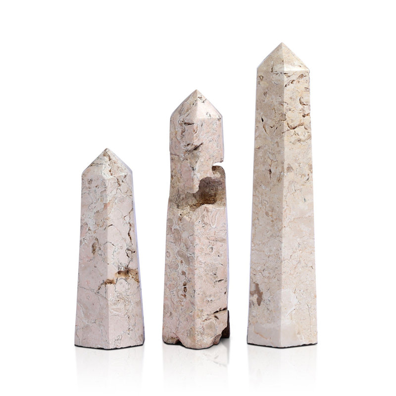Travertine Obelisk Set-Romano Fosse Travertine