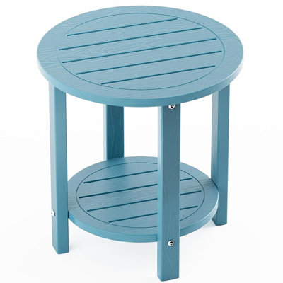 Table de bout 16 pouces Adirondack résistante aux intempéries et à 2 niveaux pour table de bout, patio et porche