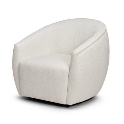 Fauteuil demi-tonneau pivotant rembourré Machayla