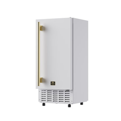 Machine à glaçons Cristallo de 15 pouces, pose libre/sous comptoir, 30 kg de glaçons croquants, blanche