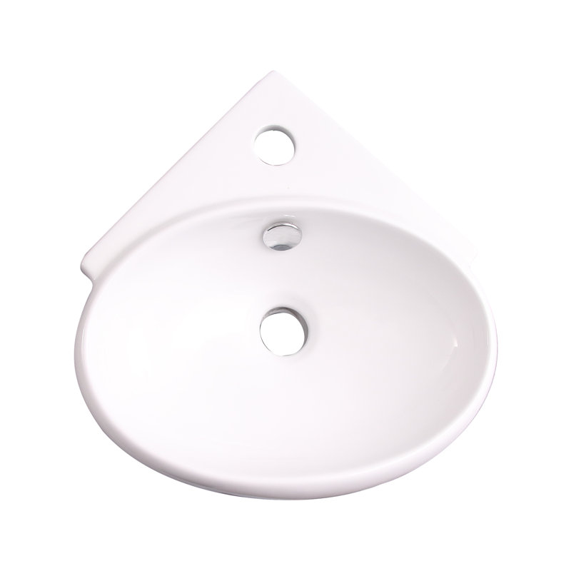 Barclay Fowler 14.25'' White Vitreous China Specialty Bathroom Sink with Overflow