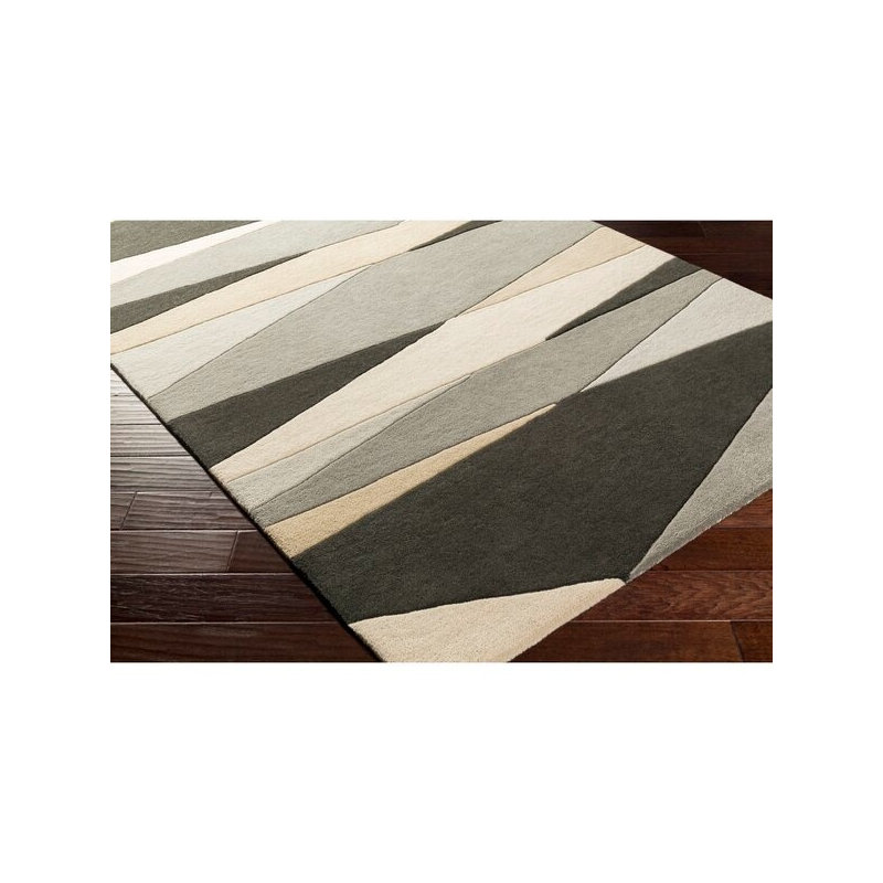 Ayeln Wool Geometric Indoor Rug, Rectangle 4' x 6'