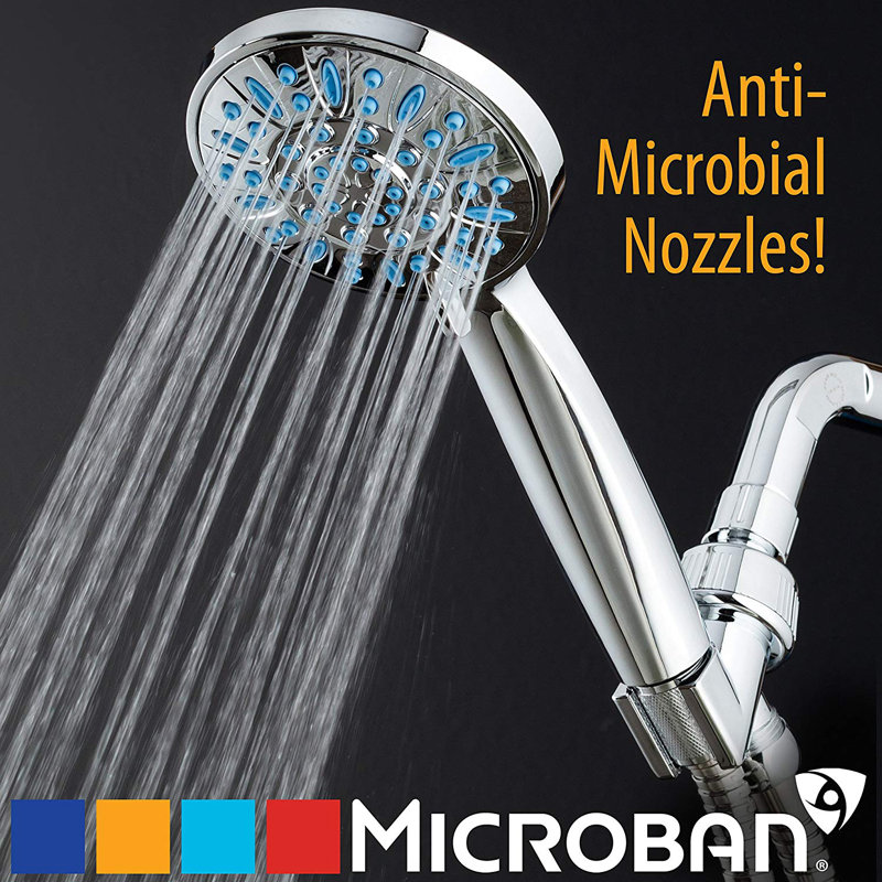 Pomme de douche anti-microbien à haute pression multi-fonctions anti-microbien microban