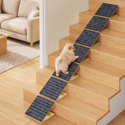 Rampe d'escalier pour chien avec picots antidérapants pour petits chiens, ensemble de 14