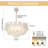 Mid-century Modern 8 - Light Crystal Chandelier Dimmable
