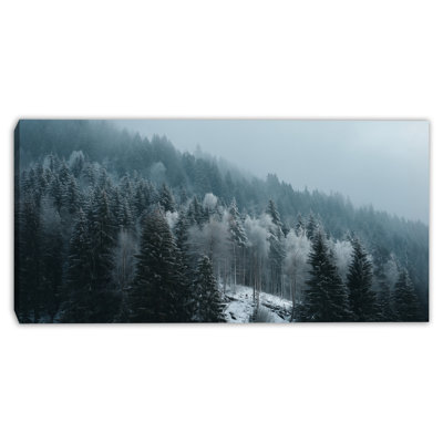 «Winter Twilight Forest», art mural sur toile tendue