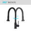 Robinet de cuisine rétractable à poignée simple à 2 fonctions de style commercial en acier inoxydable-117231983