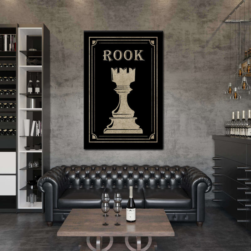 Chess Rook sur impression sur toile, H 48 po x l 32 po x P 1,25 po
