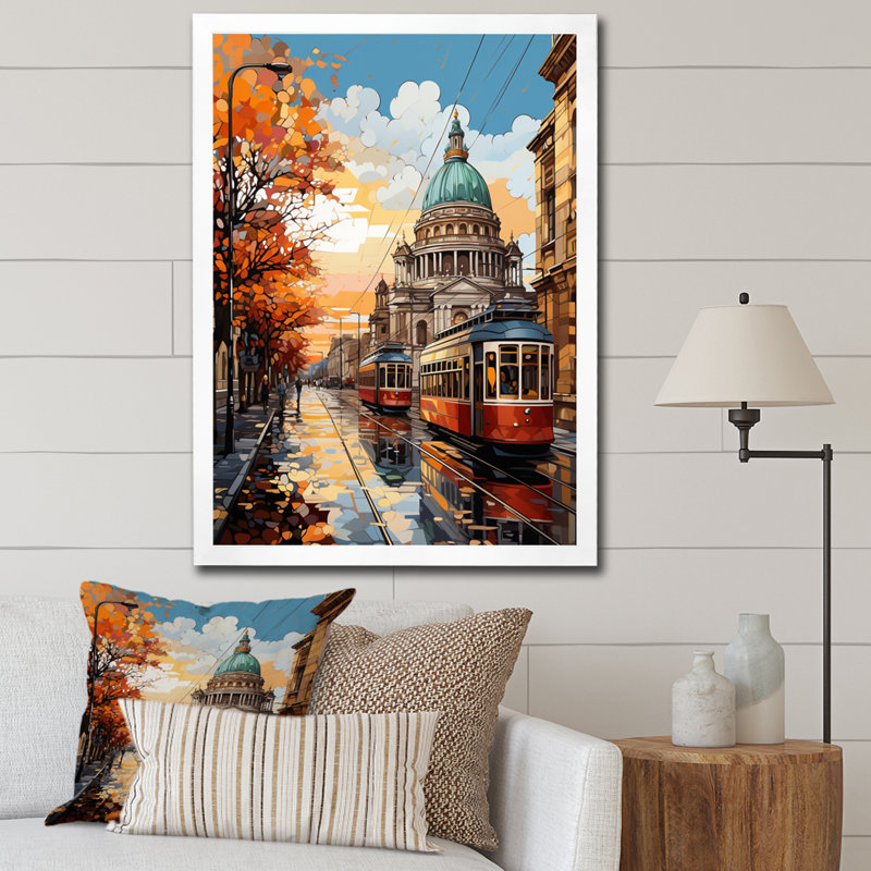 «Xana City Dublin Popart II», reproduction sur toile, Cadre photo blanc, H 32 po x l 24 po x P 1 po
