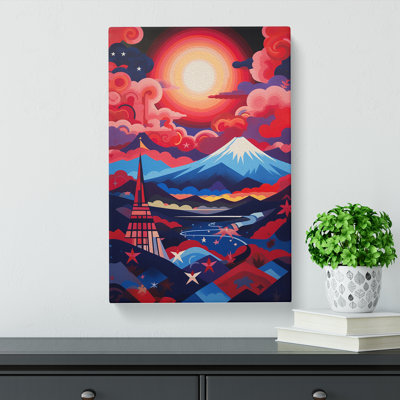 Mount Fuji Constructivism No.3 - Wrapped Canvas