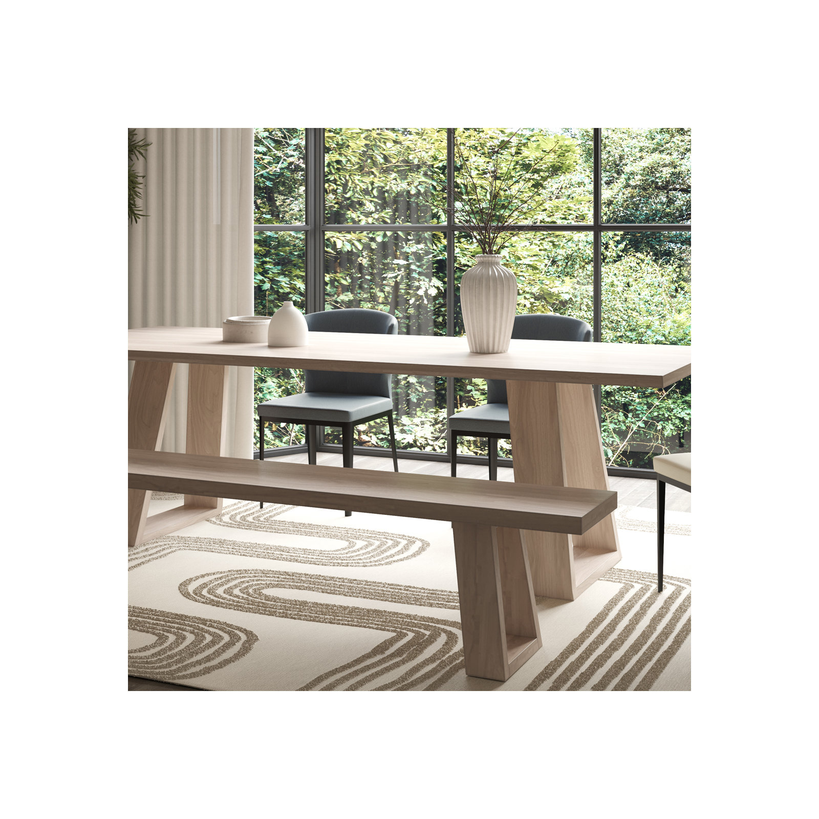 Nakia Side Chairs, Dark Gray
