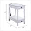 Byzad White Finish Accent Table W/USB