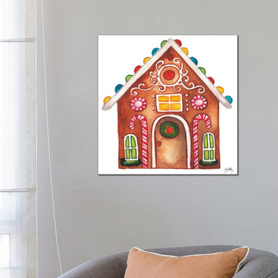 Gingerbread And Candy House I by Elizabeth Medley - Painting on Canvas
