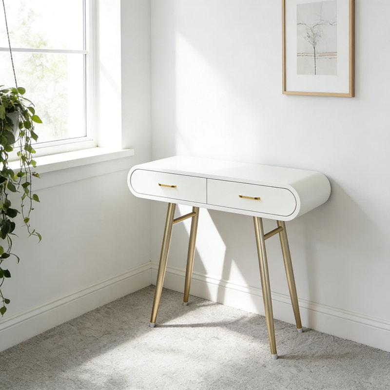 Console Table With 2 Drawers For Entryway Hallway,Easy Assembly