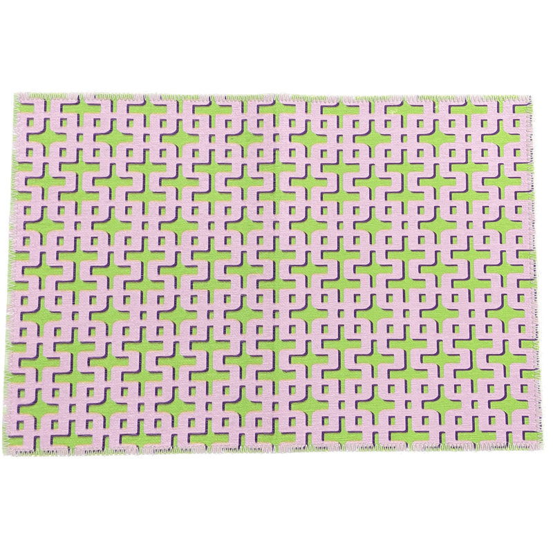 Geometric Area Rug, Lilac Mimi, Rectangle 8' x 10'