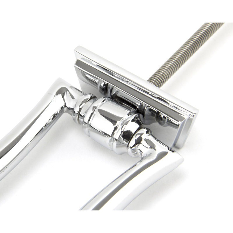 Art Deco Slimline Door Knocker, Polished Chrome