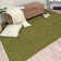 Alfa Rich Cotner Solid Green Washable Cotton Area Rugs for Living Room Bedroom Kitchen Dining Rug
