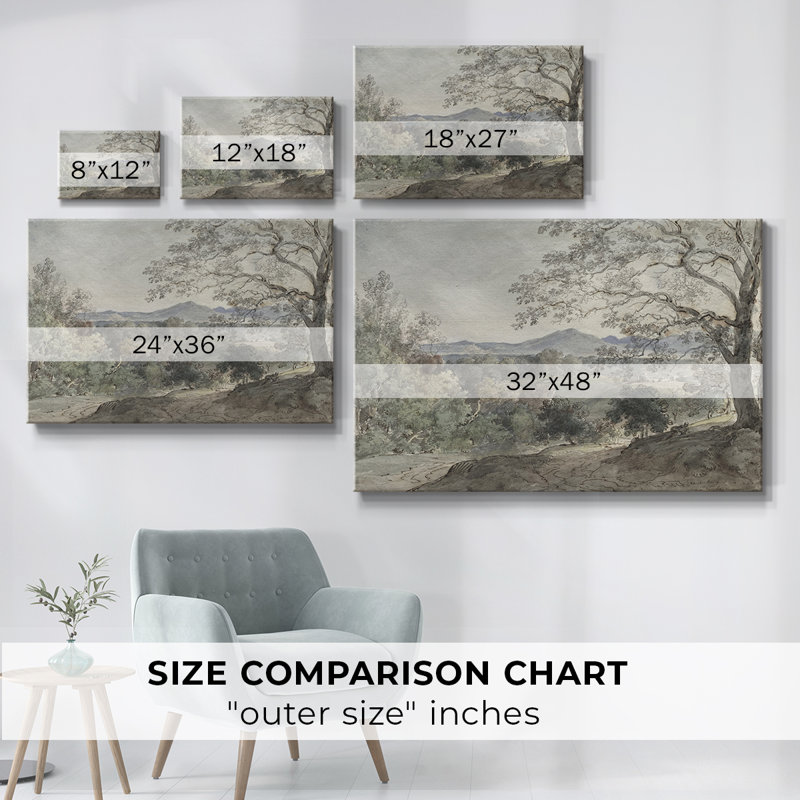 Paysage rétro - CDxxv, H 33 po x l 49 po, Toile tendue