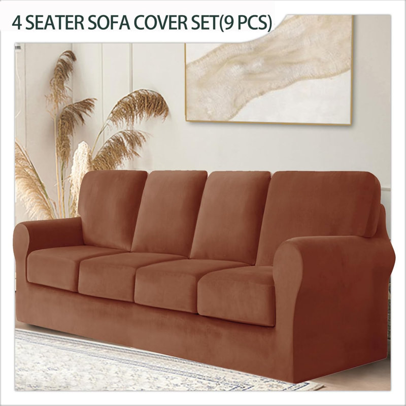 Outdoor Patio Sofa Cover, Brown, 20-27.5"
