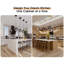 Armoire murale moderne en chêne blanc, fabrication en contreplaqué et charnières à fermeture en douceur, rangement de cuisine personnalisé-121125281-121351400