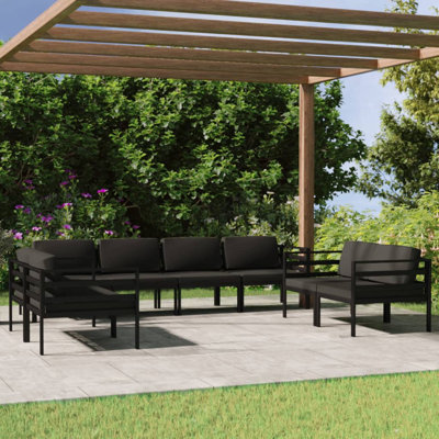 Ensemble modulaire de patio carré de 27,6 po de largeur avec coussins