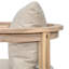 Tabouret de bar d'extérieur Abaco, bois clair au fini blanc clair avec coussin beige, ensemble de 2-102272052