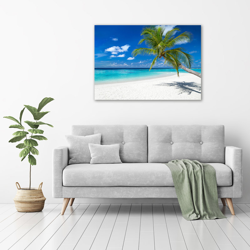 Tropical Beach - No Frame Print on Glass