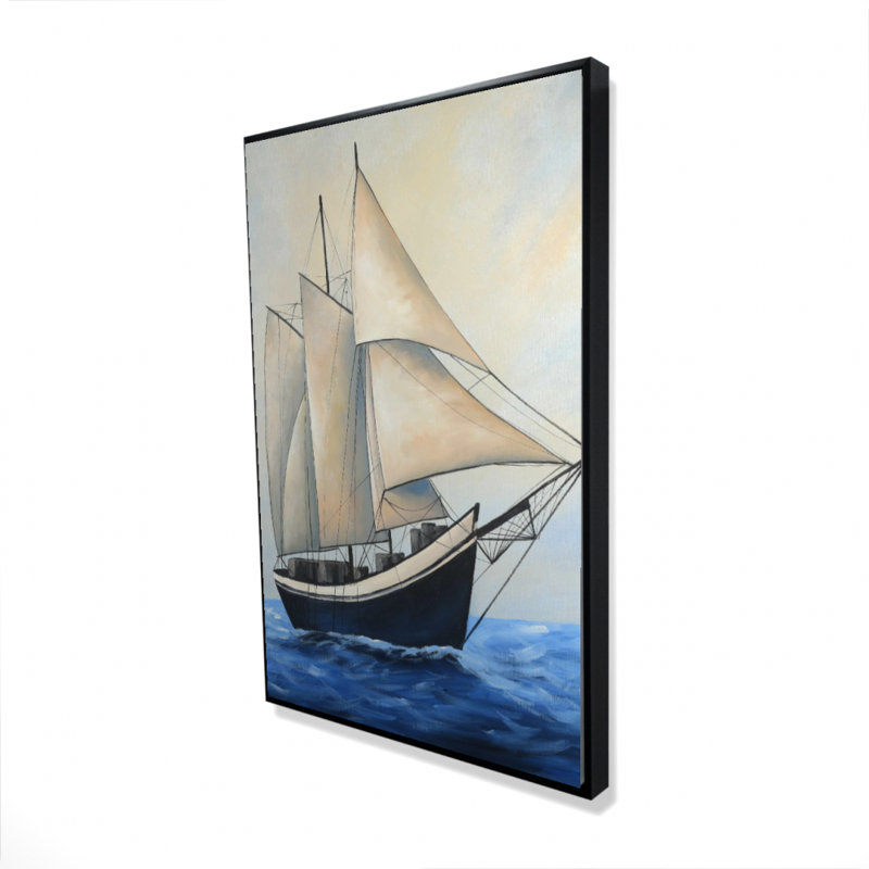 «Ship Gamment Sailing By A Sunny Day» sur toile, H 36 po x l 24 po