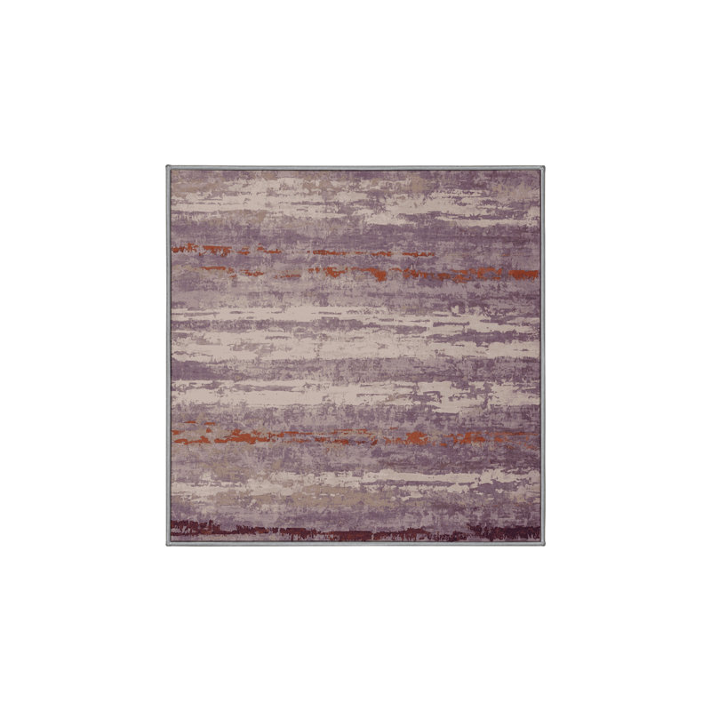 Tapis gris lavable à la machine, Carré 3 pi