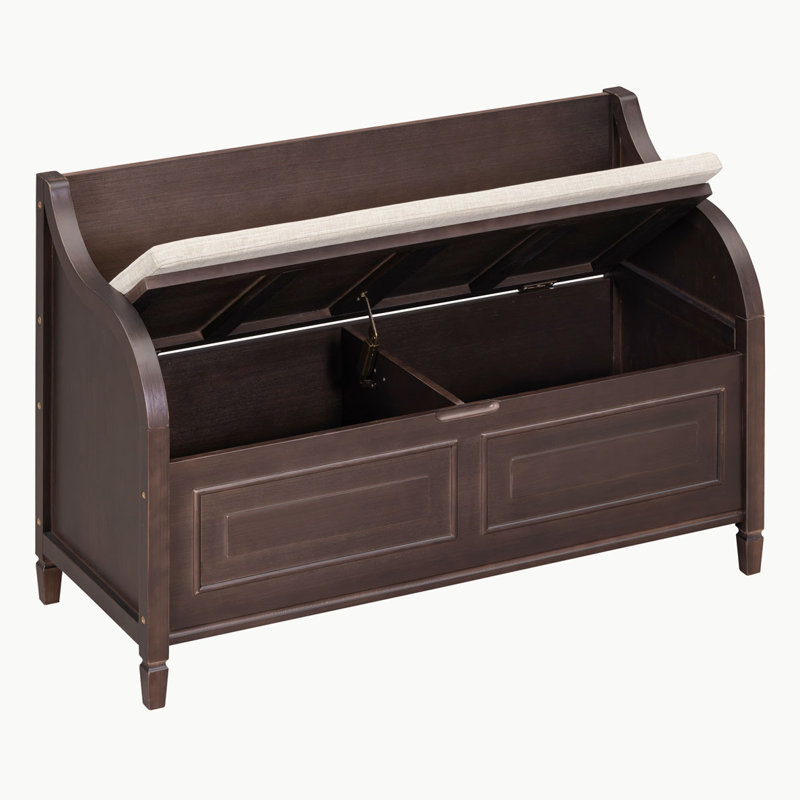 Banc de rangement en bois, Espresso