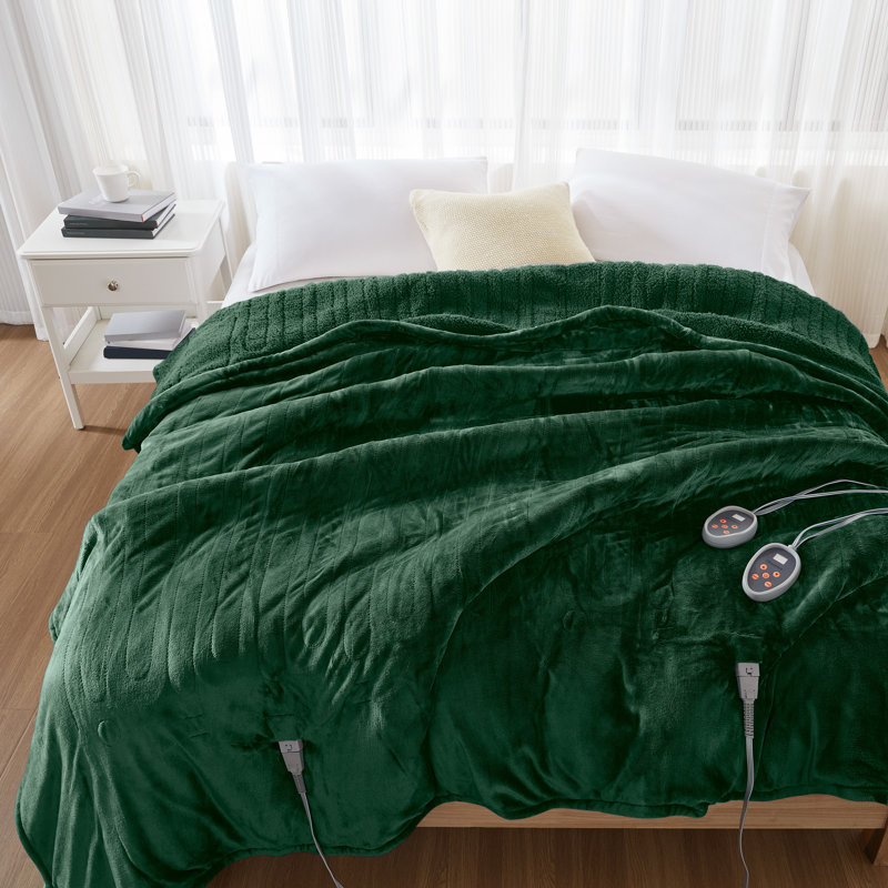 Très grand surmatelas chauffant électrique ultra-doux chauffant, Très grand, Gris