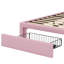 Lit plateforme tapissier Princess avec velours arc-en-ciel et tiroir de rangement Princess-316035510