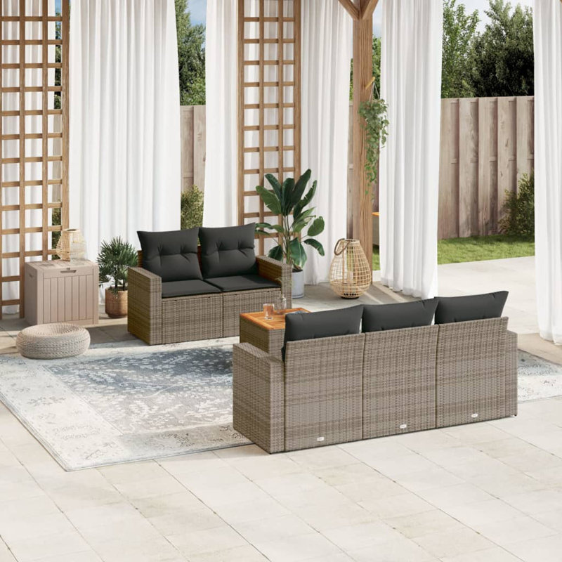 Vidaxl Garden Sofa Set PE Rattan Modular Outdoor Sofa Set