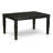 7 Piece Dining Table Set Includes a Rectangle Kitchen Table with Butterfly Leaf and 6 Polyester Fabric Padded Chairs, Black
