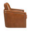 Chaise pivotante en cuir brun Rocha