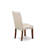 5 Piece Kitchen Table & Chairs Set Includes a Square Dining Room Table and 4 Cream Linen Fabric Parsons Dining Room Chairs, Mahogany-216531459-216531458-159520628