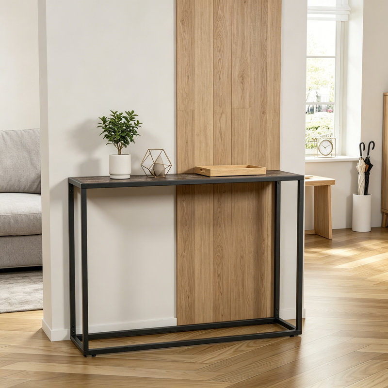 Console étroite avec structure en métal