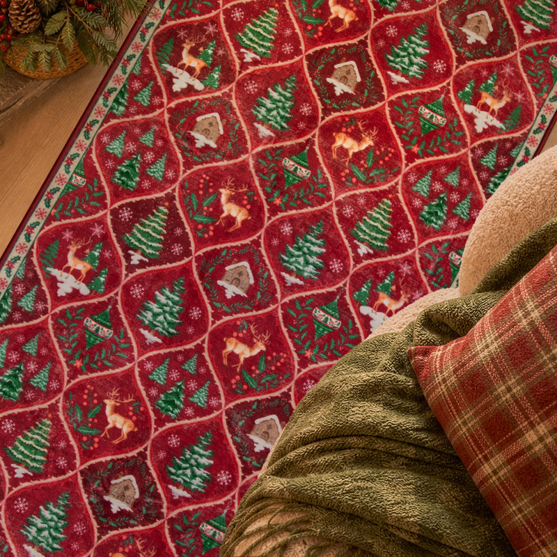 Laziya Christmas Rug, Tapis de couloir 2 pi x 6 pi