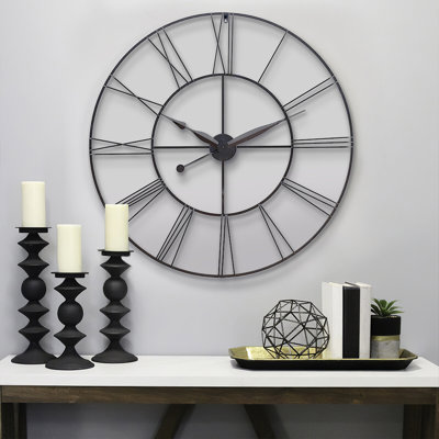 Garney Metal Wall Clock with Black Hands