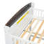 Lit mezzanine double avec armoire de rangement, armoire et DEL, blanc  -133438533-133438534