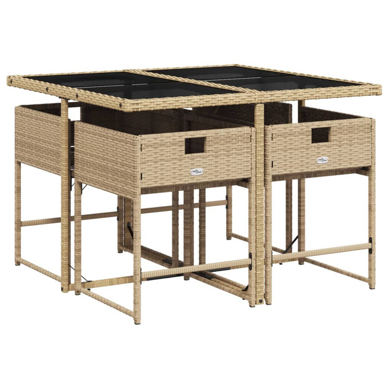 Ensemble repas avec coussins Hokku Designs, Beige, Beige, 4